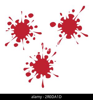 Rote Farbe spritzt Stock Vektor
