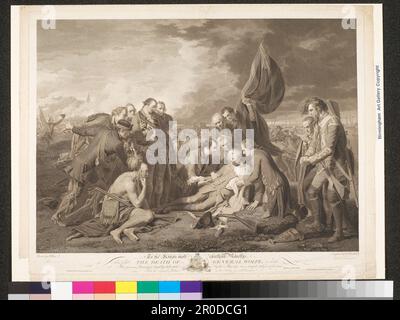 Der Tod von General Wolfe,1776. William Woollett (d.1785) und Sir Benjamin West (d.1820) Stockfoto