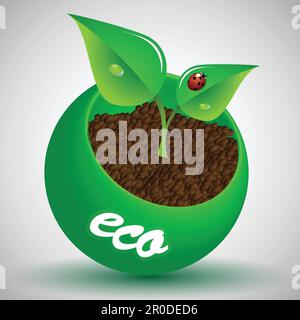 Abbildung des ECO-Symbols Stock Vektor