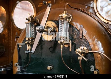 YORK, NORTH YORKSHIRE, GROSSBRITANNIEN - FEBRUAR 20. Taxi der Gladstone-Lokomotive in York, North Yorkshire, am 20. Februar 2020 Stockfoto