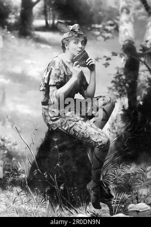 Maude Adams als Peter Pan. Porträt der amerikanischen Schauspielerin Maude Ewing Adams Kiskadden (1872-1953), 1905 Stockfoto