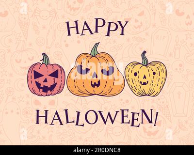 Happy Halloween-Grußkarten Stock Vektor