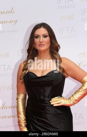 Dublin, Irland. 7. Mai 2023 Elaine Crowley kommt auf dem roten Teppich bei den Irish Film and Television Awards (IFTAs), Dublin Royal Convention Centre. Kredit: Doreen Kennedy/Alamy Live News. Stockfoto