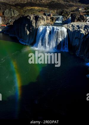Die Wasserfälle der Shoshone Falls am Snake River in Idaho Stockfoto
