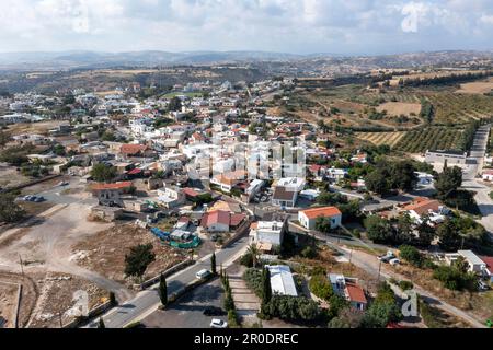 Luftaufnahme des Heiligtums der Aphrodite, Kouklia, Zypern Stockfoto