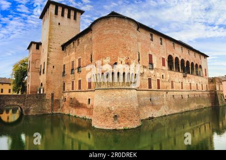 Mittelalterliche Schlösser Italiens - Rocca Sanvitale di Fontanellato, Provinz Parma Stockfoto