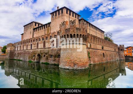 Mittelalterliche Schlösser Italiens - Rocca Sanvitale di Fontanellato, Provinz Parma Stockfoto