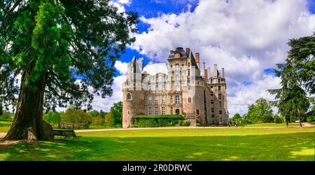 Die schönsten und elegantesten Schlösser Frankreichs - Chateau de Brissac, das berühmte Loire-Tal Stockfoto