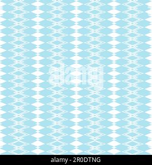 Nahtlose Mustervektorhintergrundabstraktion weiße Rhombusse Linien geometrische Formen auf blauem Hintergrund. EPS10-Vektor Stock Vektor