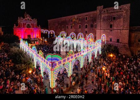 TRICASE, DAS FESTMAHL von SAN VITO, Schutzpatron von Tricase - Salento, Apulien, Italien Stockfoto