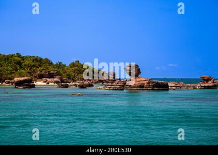 Einsamer Strand, Hon Ron, auf der Insel Phu Quoc, Vietnam Stockfoto