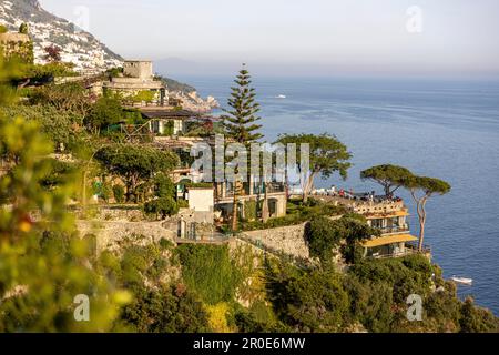 Blick auf das Luxushotel 'Il San Pietro di Positano', Amalfiküste, Italien Stockfoto