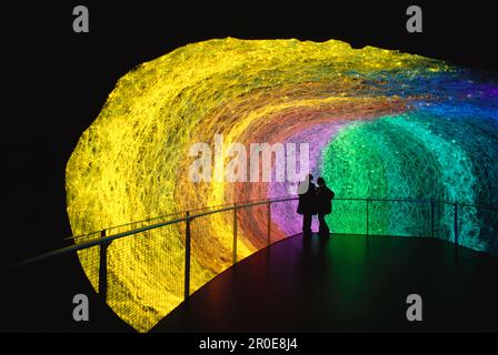 Lichteffekte im Meteorit, Essen, Ruhrbecken, Deutschland Stockfoto