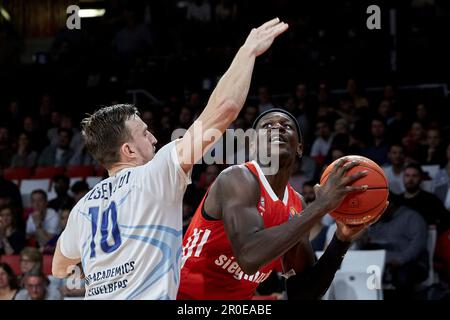 2022/2023 Basketball Bundesliga, FC Bayern München gegen Academics Heidelberg, 33. Spieltag 2023-05-04 in München (Audi Dome) KESTELOOT Vincent (Acade Stockfoto