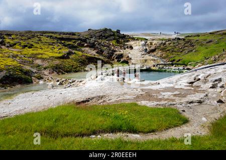 Pool, Kjoelur, Hot Pot, Hveravellir, Geothermal Area, In Der Nähe Von Kjalvegur, Kjoelur Route, Highlands, Island Stockfoto