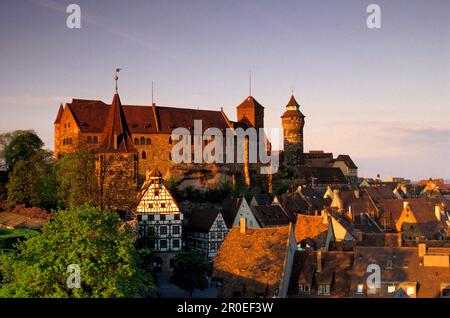 Kaiserburg Burg, Nürnberg, Franken, Bayern, Deutschland Stockfoto