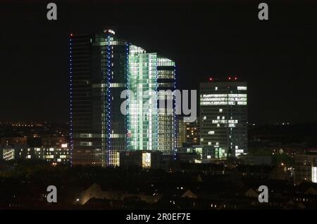 Highlight Towers at Night, München, Bayern, Deutschland Stockfoto