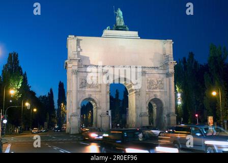 Siegestor, Ludwig-Straße, München, Bayern, Deutschland Stockfoto