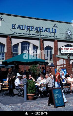 Café, Kauppahalli Market, Helsinki Finnland Stockfoto