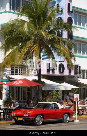 Oldtimer am Ocean Drive, South Beach, Miami, Florida, USA, Amerika Stockfoto