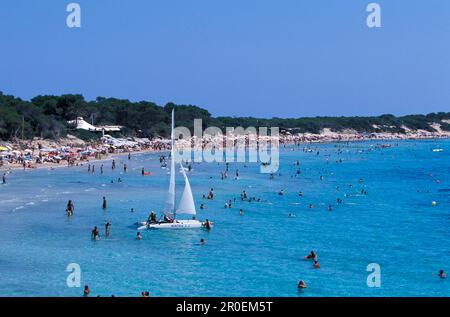 Strand, Platja de ses Salines, Ibiza, Balearen Spanien Stockfoto