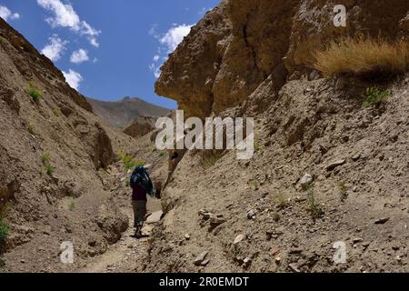 Trek Lamayuru, Wanla, nahe Lamayuru, Ladakh, Jammu und Kaschmir, Indien Stockfoto