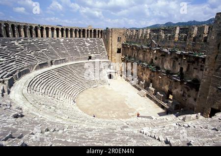 Aspendos, Amphitheater, Türkische Riviera, Türkei Stockfoto