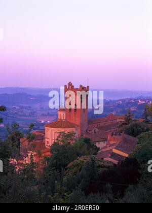 Kathedrale mit Blick über das Tal, San Miniato, Pisa, die Toskana, Italien Stockfoto