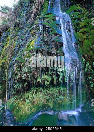 Wasserfall, Rio Guadalfeo, Mortril, Provinz Granada, Andalusien, Spanien, Europa Stockfoto