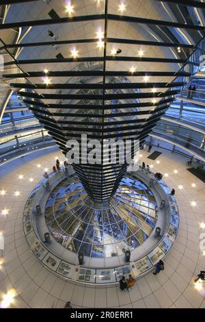 Glaskuppel des Reichstags, drinnen, Berlin, Deutschland Stockfoto