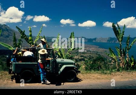 Jeep, Mount Batur, Lake Batur, Bali Indonesien Stockfoto