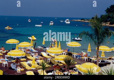 Plage de la Garoupe B. Antibes, Cote d'Azur Alpes Maritimes, Provence, Frankreich Stockfoto