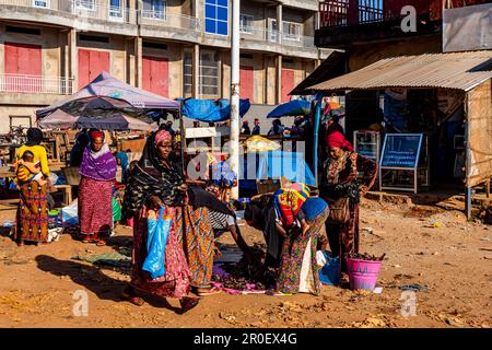 Markt in Dalaba, Futa Djallon, Guinea Conakry Stockfoto