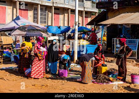 Markt in Dalaba, Futa Djallon, Guinea Conakry Stockfoto