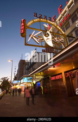 Café Keese in der Reeperbahn, St. Pauli, Hamburg, Deutschland Stockfoto