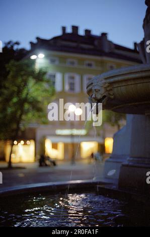 Brunnen auf der Piazza Walther, Bozen, Südtirol, Italien Stockfoto