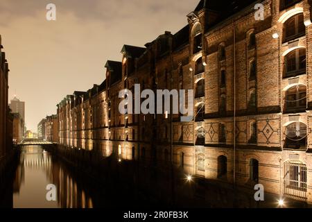 Storehouse City, Speicherstadt, Zollkanal, Elbe, Hamburg, Deutschland Stockfoto