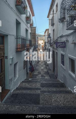 Kleine und charmante Altstadt, Labyrinth von Straßen und Treppen die Geschichte der Stadt Altea und ihrer schönsten Ecken, Alicante, Spanien, Europa Stockfoto