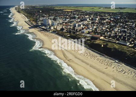 Sandstrand von Westerland, Sylt Island, Schleswig-Holstein, Deutschland Stockfoto