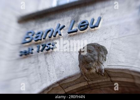 Schweiz Zürich, Bank Leu Bahnhofstrasse Stockfoto