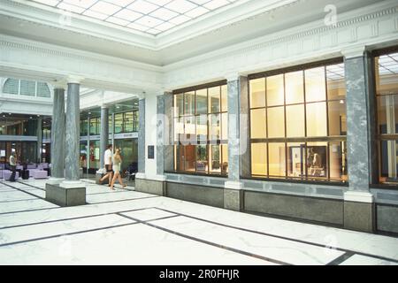 Das Atrium der Credit Suisse, Zürich, Kanton Zürich, Schweiz Stockfoto