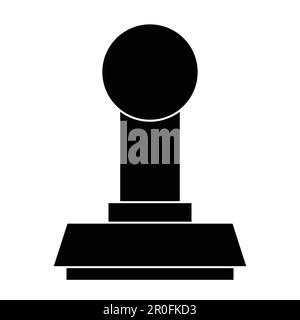 Vektordesign-Vorlage für Symbol für schwarzen Gummistempel. Vektor des Stempelsymbols, durchgehende Abbildung, Piktogramm auf weiß isoliert. Stock Vektor