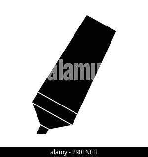 Das Markierungssymbol. Textmarkierungssymbol im Glyphenstil. Darstellung des Flachvektors Stock Vektor