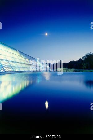 Wissenschaftspark Rheinelbe bei Nacht, Gelsenkirchen, Nordrhein-Westfalen, Deutschland Stockfoto