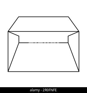 Vektordarstellung des Symbols für den Briefumschlag auf weißem Hintergrund. Symbol für Briefumschlag im Linienformat. Stock Vektor