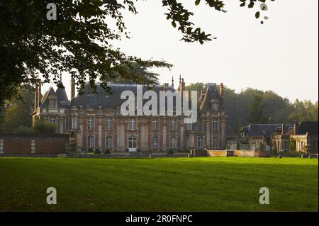 Chateau de Miromesnil 17.Jh., Geburtsort von Guy de Maupassant 1850, Tourville-sur-Arques, Dept seine-Maritime, Normandie, Frankreich, Europa Stockfoto