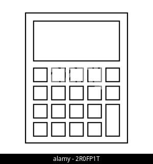Taschenrechner, Mathematiksymbol. Element der Veranschaulichung der Ausbildung. Schilder und Symbole können für Web, Logo, mobile App, UI, UX verwendet werden Stock Vektor