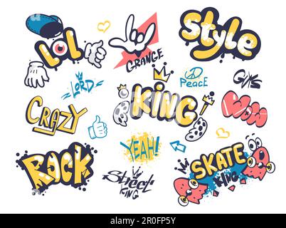 Set mit Grunge-Aufklebern Stock Vektor