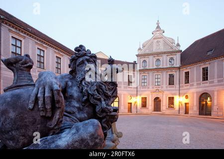 Innenhof der Residenz am Abend, München, Bayern, Deutschland Stockfoto