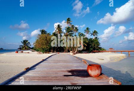 Malediven, Malediven, Indischer Ozean, Medhufushi, Meemu-Atoll Stockfoto